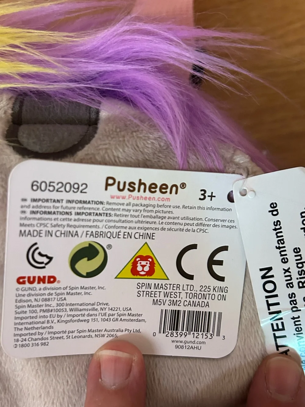Plush Backpack Unicorn by GUND